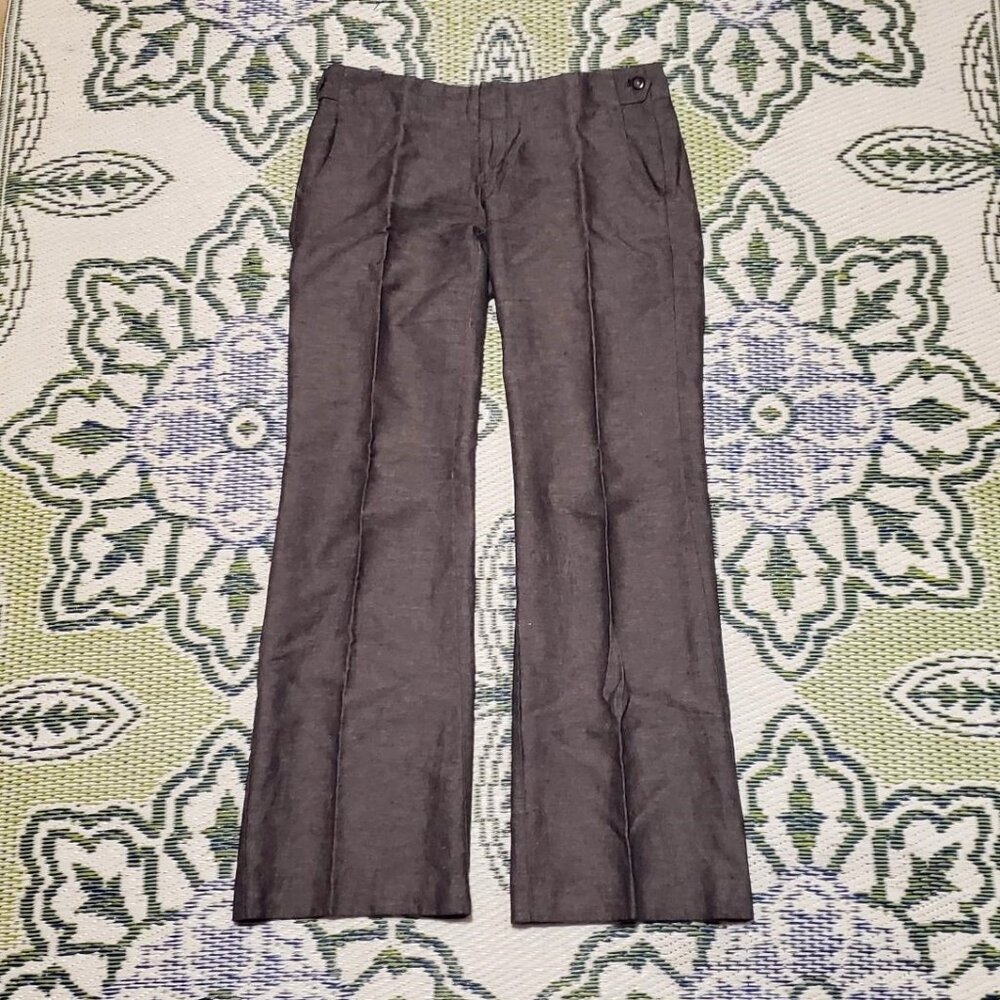 Women's GAP Hip Slung Fit Dress Pants Sz 2 Low-Rise Flare Leg Stretch Black EUC